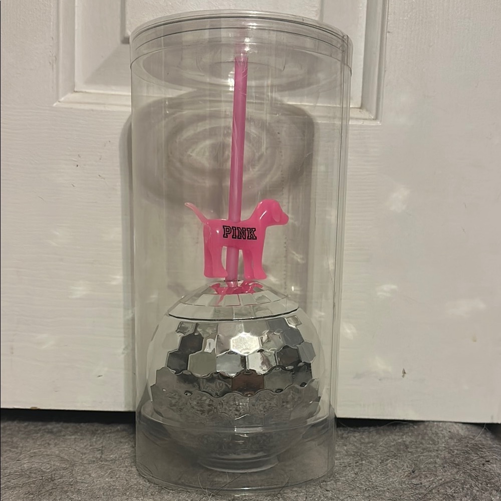PINK Victoria's Secret Pink and Silver Disco Cup